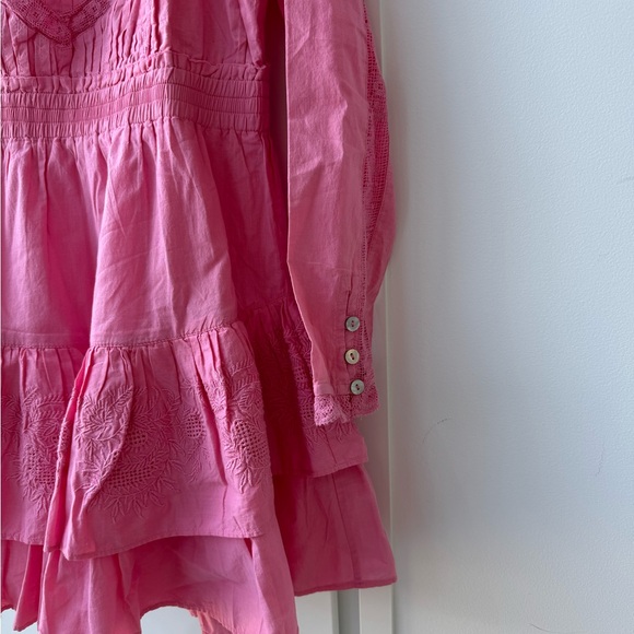 Loveshackfancy Pink Mini Dress. Size P. NEW - Picture 2 of 15